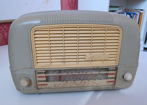 A classic radio from the 1950s