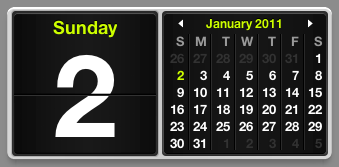 Mac Dashboard’s calendar widget