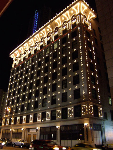Illuminated building
