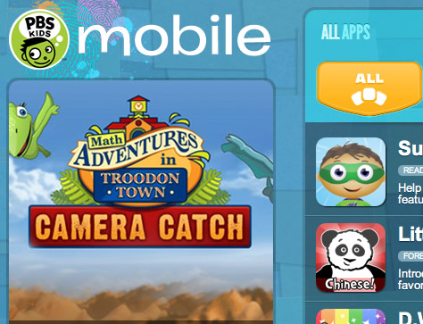 PBS Kids mobile learning applications