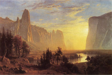 Albert Bierstadt’s painting: Yosemite Valley, Yellowstone Park (1868)