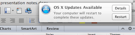 OS X Updates Available window