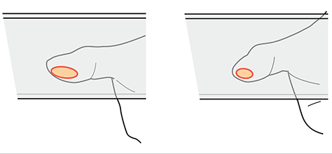 The contact patch can vary in size and shape