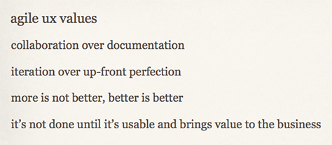 Final agile UX values