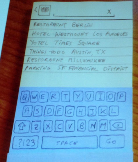 A sticky-note keyboard