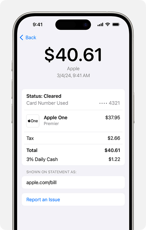 Apple Pay provides transaction clarity