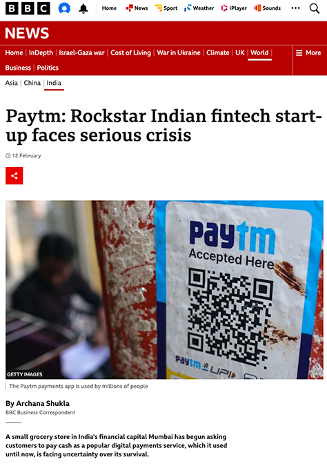 Paytm, a popular payment application in India