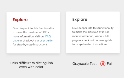 Designing accessible links by emphasizing them visually