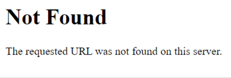 A bad 404 error message